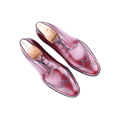 Three Eyelet Swan Neck Derby In Calf Leather