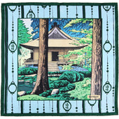 Ukiyo-e Silk Pocket Square - Sanzen-ji - 40x40cm