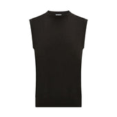 Dark Brown Cashmere Round Neck Vest