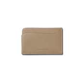 Double You Card Holder [Beige fulled calfskin]