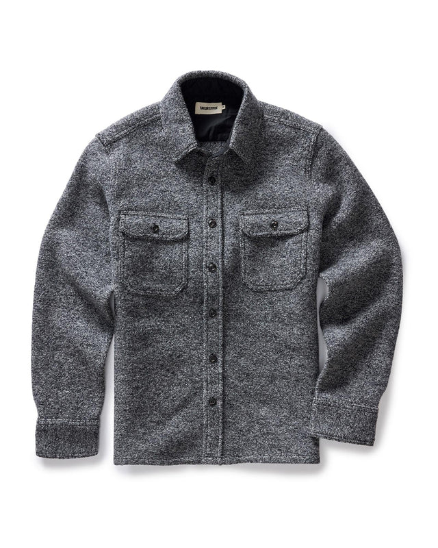 The Connor Overshirt In Heather Ash Boucle