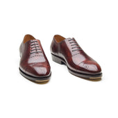 Constello True Seamless Faux Cap Toe Semi Brogue Hand Welted Chestnut Musuem Calf