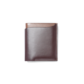 Double you 4 CC Wallet[Dark brown calfskin & light brown boxcalf]