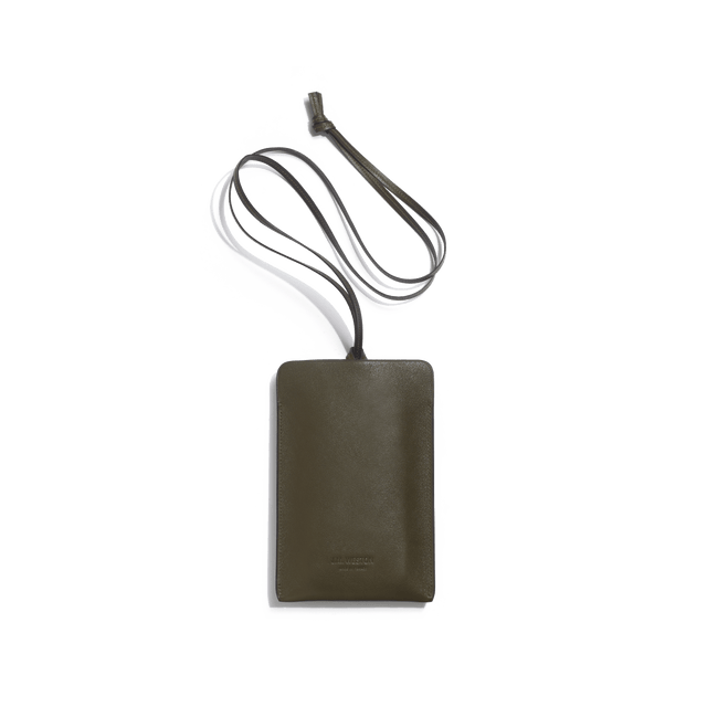 Double You Phone Holder [Green fulled calfskin]