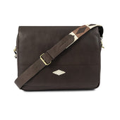 Entregar Messenger Bag Leather With Cream Stitching