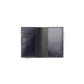 Double You Passport Cover[Black soft calfskin & navy blue boxcalf]