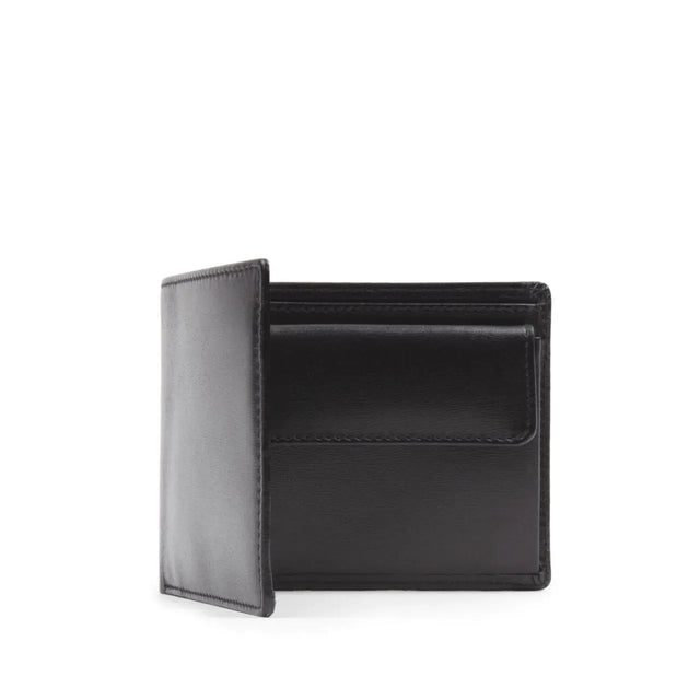Four credit card wallet with coin purse – Ebony Black