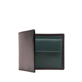 Four credit card wallet with coin purse – Cuban Brown / Forest Green