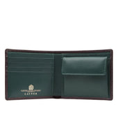 Four credit card wallet with coin purse – Cuban Brown / Forest Green