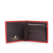 Four credit card wallet with coin purse – Scarlet / Ebony Black