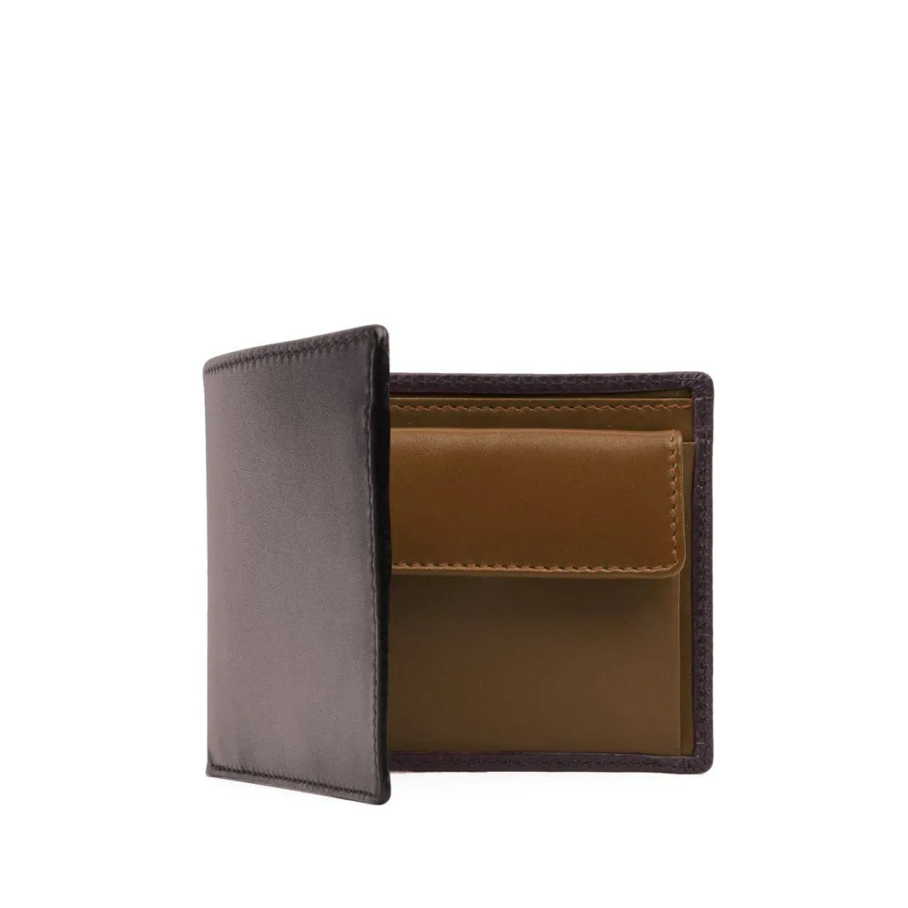 Four credit card wallet with coin purse – Cuban Brown / Tan