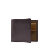 Four credit card wallet with coin purse – Cuban Brown / Tan