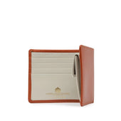 Four credit card wallet with coin purse – Spiced Orange / Bone White