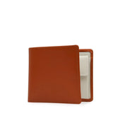 Four credit card wallet with coin purse – Spiced Orange / Bone White