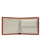 Four credit card wallet with coin purse – Spiced Orange / Bone White