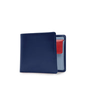 Four credit card wallet with coin purse – Royal Blue / Cloud Blue / Scarlet