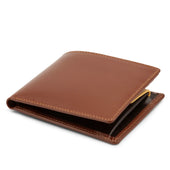 Four credit card wallet with coin purse – Tan / Cuban Brown / Bronte Yellow