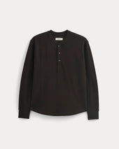Thermal Henley in Cozy Waffle | Black