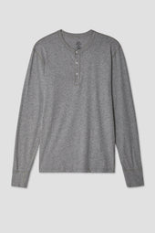 Organic Cotton LS Heather Jersey Henley