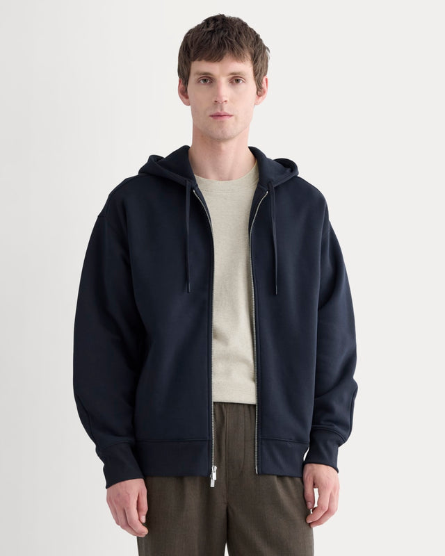 Luxe Fleece Full-Zip Hoodie | Deep Navy
