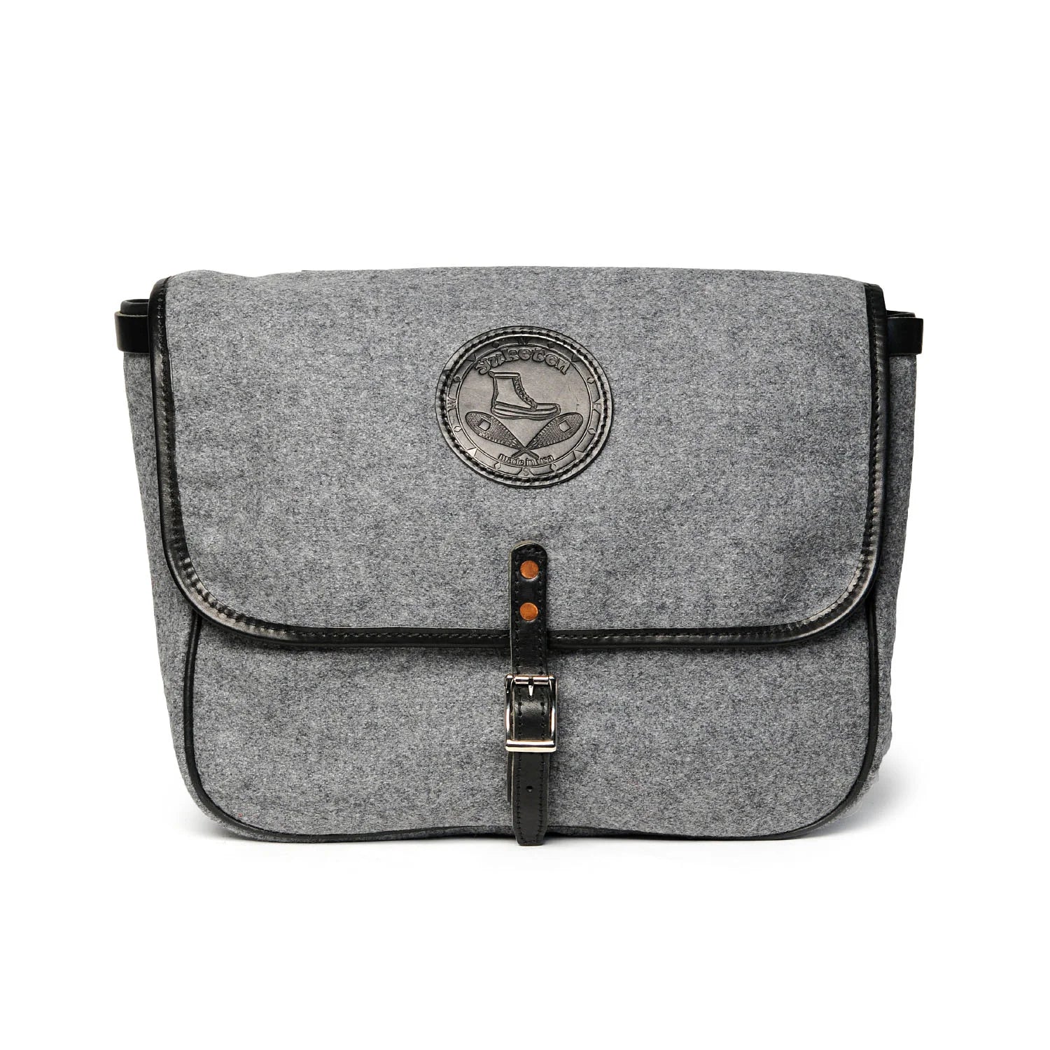 Mailman Bag Grey Heather Wool Yuketen
