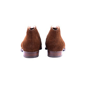 Chukka Boots With French Norwegian Apron In Tabacho Suede Leather