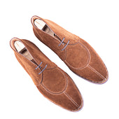 Chukka Boots With French Norwegian Apron In Tabacho Suede Leather