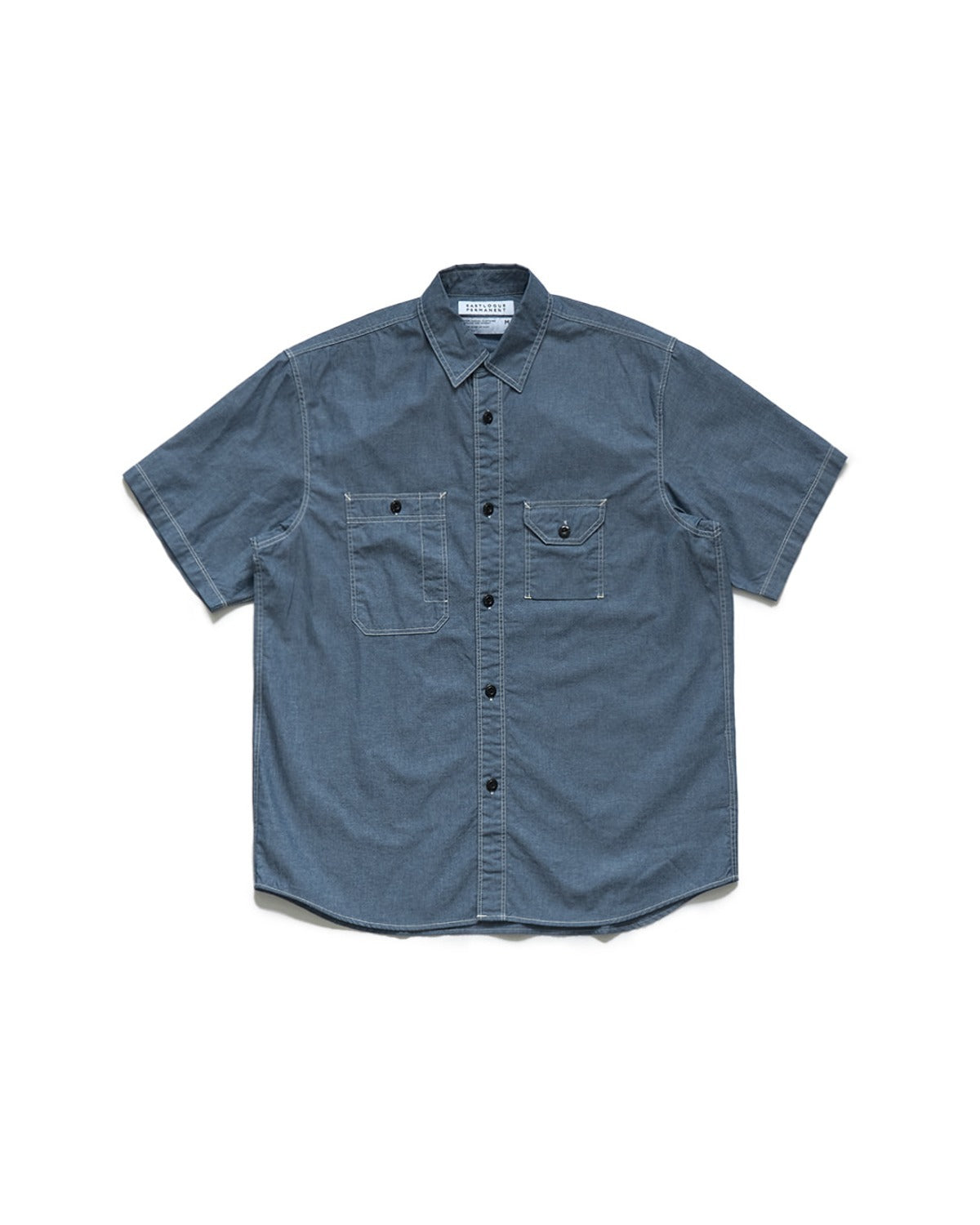 CHAMBRAY WORK HALF SHIRT / CHAMBRAY BLUE