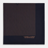 And Blush Stripe Silk Pocket Square