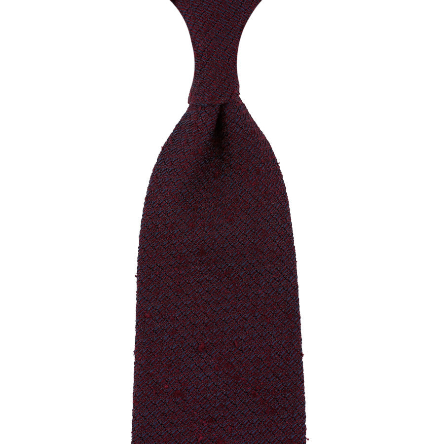 Plain Shantung Grossa Grenadine Silk Tie