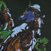 Equestrian Motif Silk Neckerchief 65 X 65cm