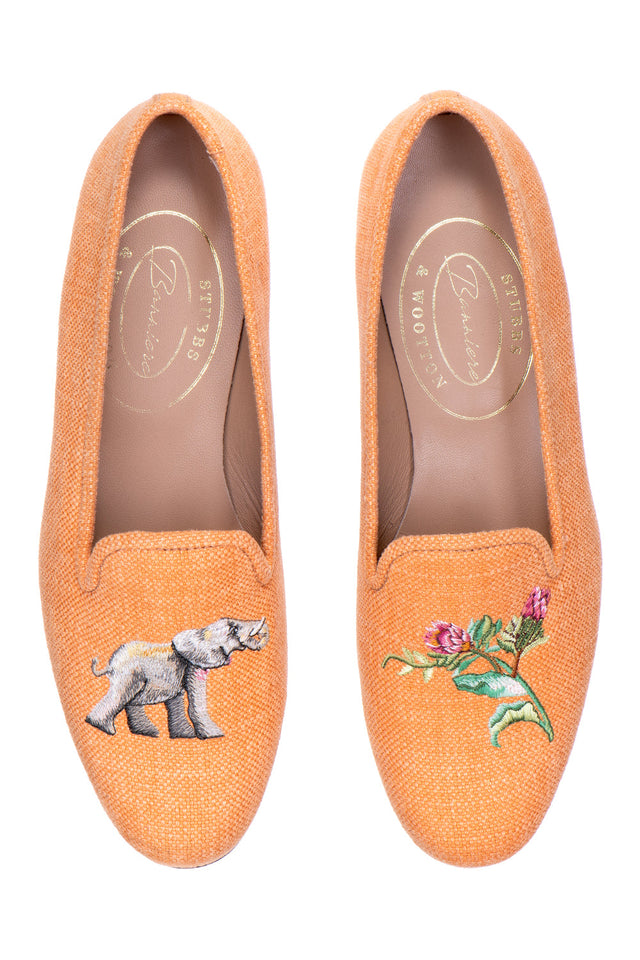 Jungle Ochre Linen Slipper (Men)