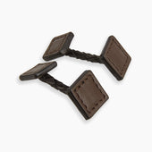 Dark Leather Cufflinks
