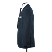 Single Breasted Notch Lapel Jacket In Linen