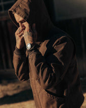 The Workhorse Hoodie In Aged Penny Chipped Canvas