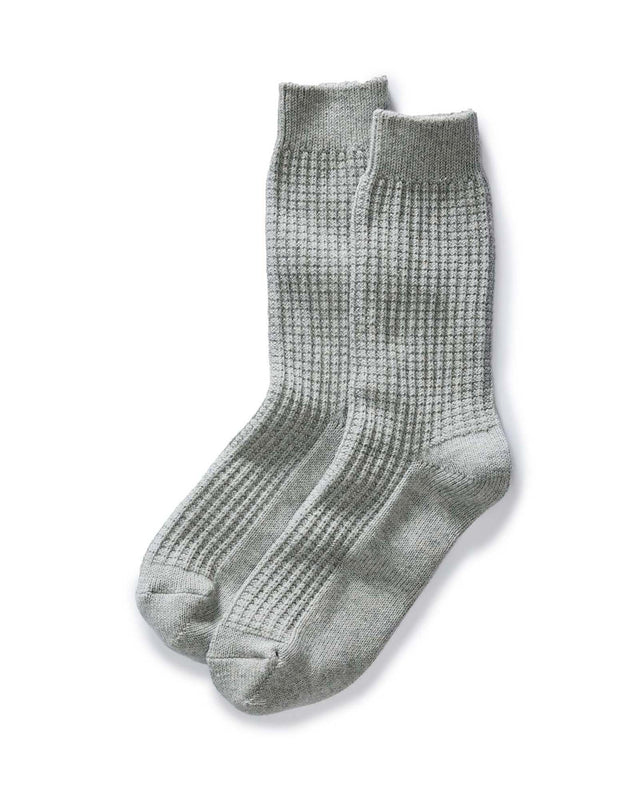 The Waffle Sock In Heather Grey