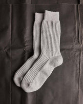 The Waffle Sock In Heather Grey