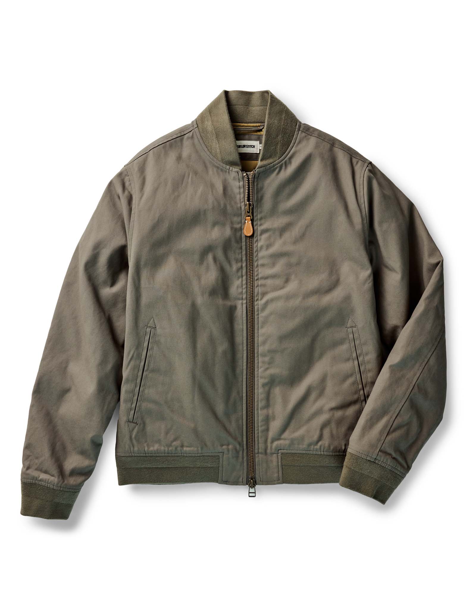The Insulated Bomber Jacket In Fatigue Dry Wax