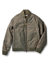 The Insulated Bomber Jacket in Fatigue Olive Dry Wax