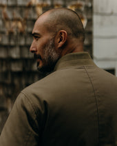 The Insulated Bomber Jacket In Fatigue Dry Wax