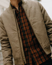 The Insulated Bomber Jacket In Fatigue Dry Wax