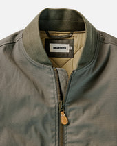 The Insulated Bomber Jacket In Fatigue Dry Wax