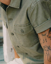 The Short Sleeve Surplus Shirt In Field Reverse Sateen