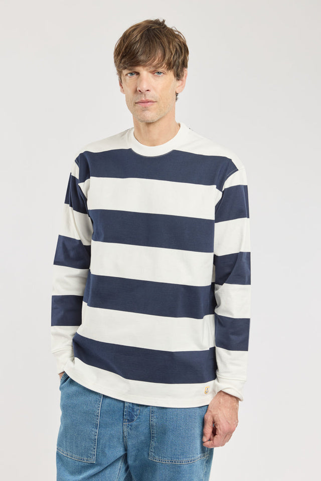 T-shirt rayé manches longues - coton léger