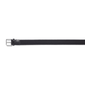 Elastic Belt [Black braid and black calf leather]
