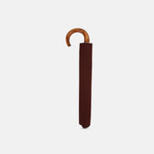Telescopic Umbrella With Brown Maple Crook Handle