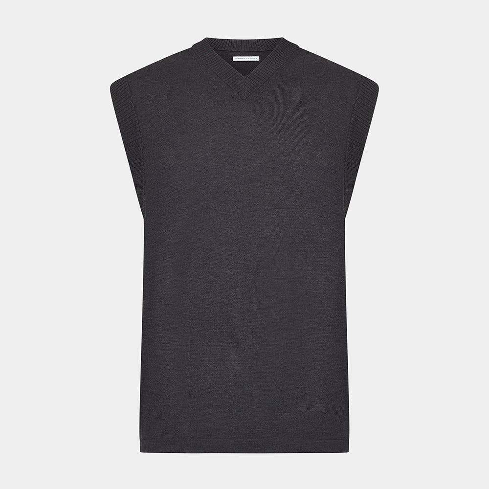 Fine Merino V Neck Vest