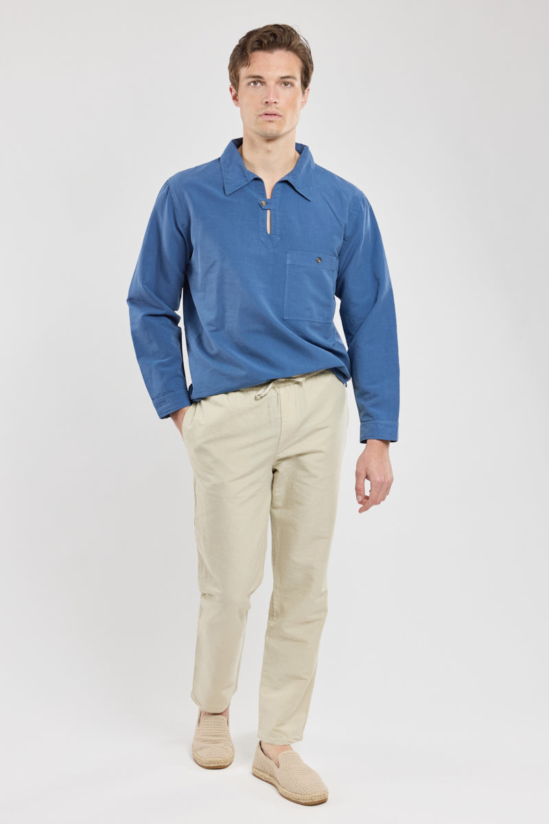 Pantalon Taille Lastique Coton Et Lin