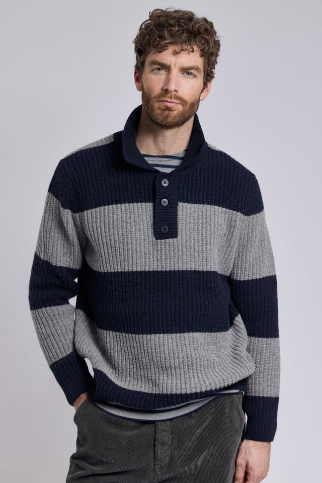 Pull col polo Heritage - laine