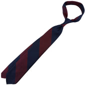 Japanese Grenadine Silk Tie Burgundy Hand Rolled